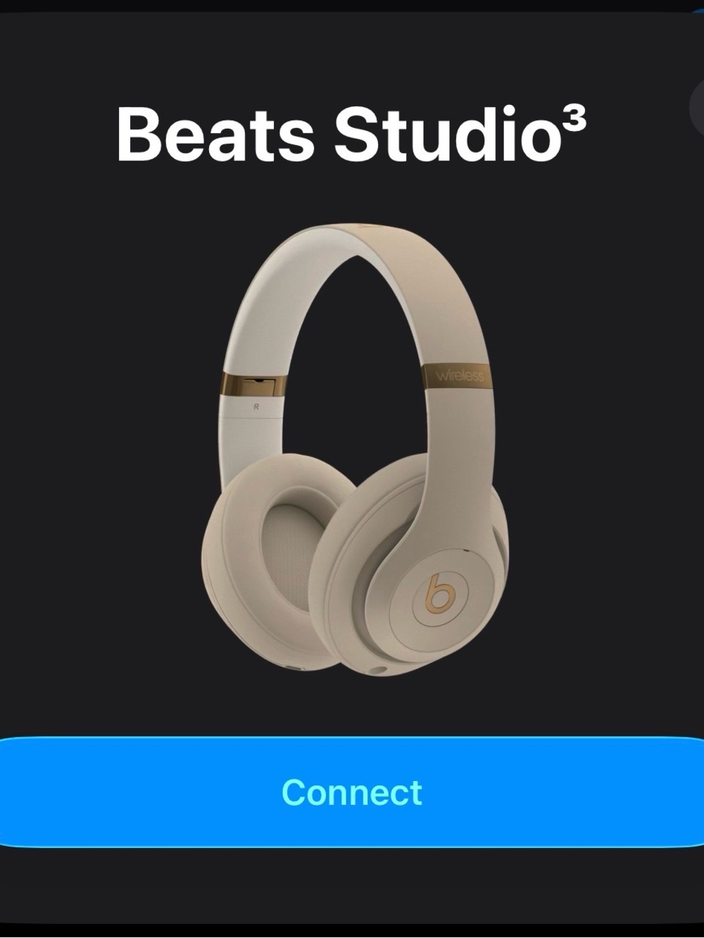 Beats Studio 3 by Dre Noise Cancel Over-Ear Wireless Headphones in Cream w/Gold - Picture 6 of 6